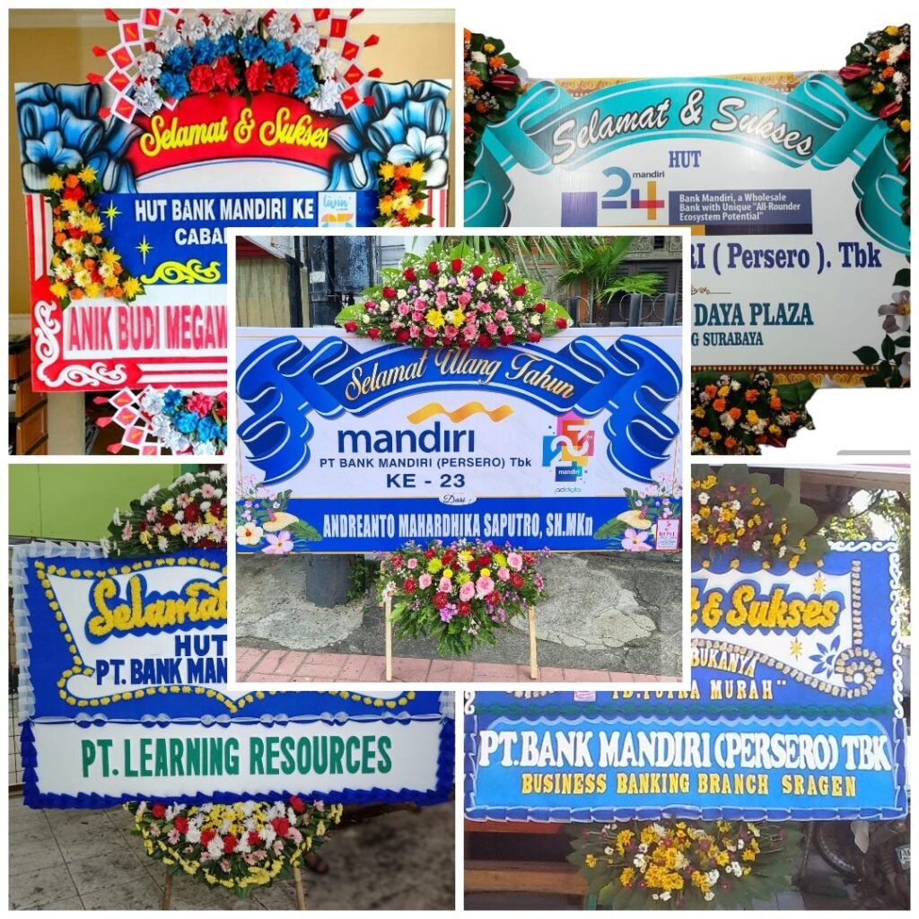 Bunga Papan HUT Bank Mandiri